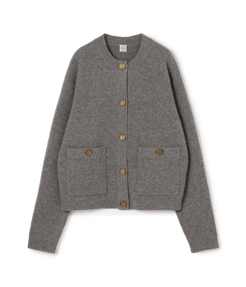 TOTEME Hammered button クルーネックカーディガン