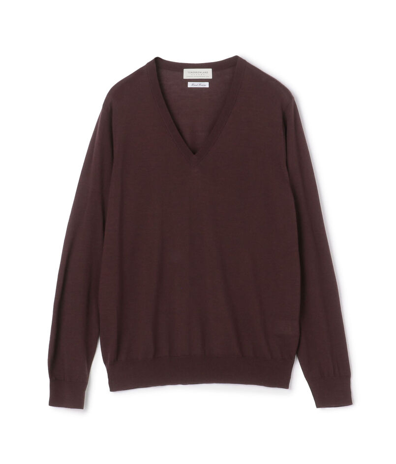 TOMORROWLAND tricot スーパーファインメリノウール Vネックプルオーバー S-WOOL