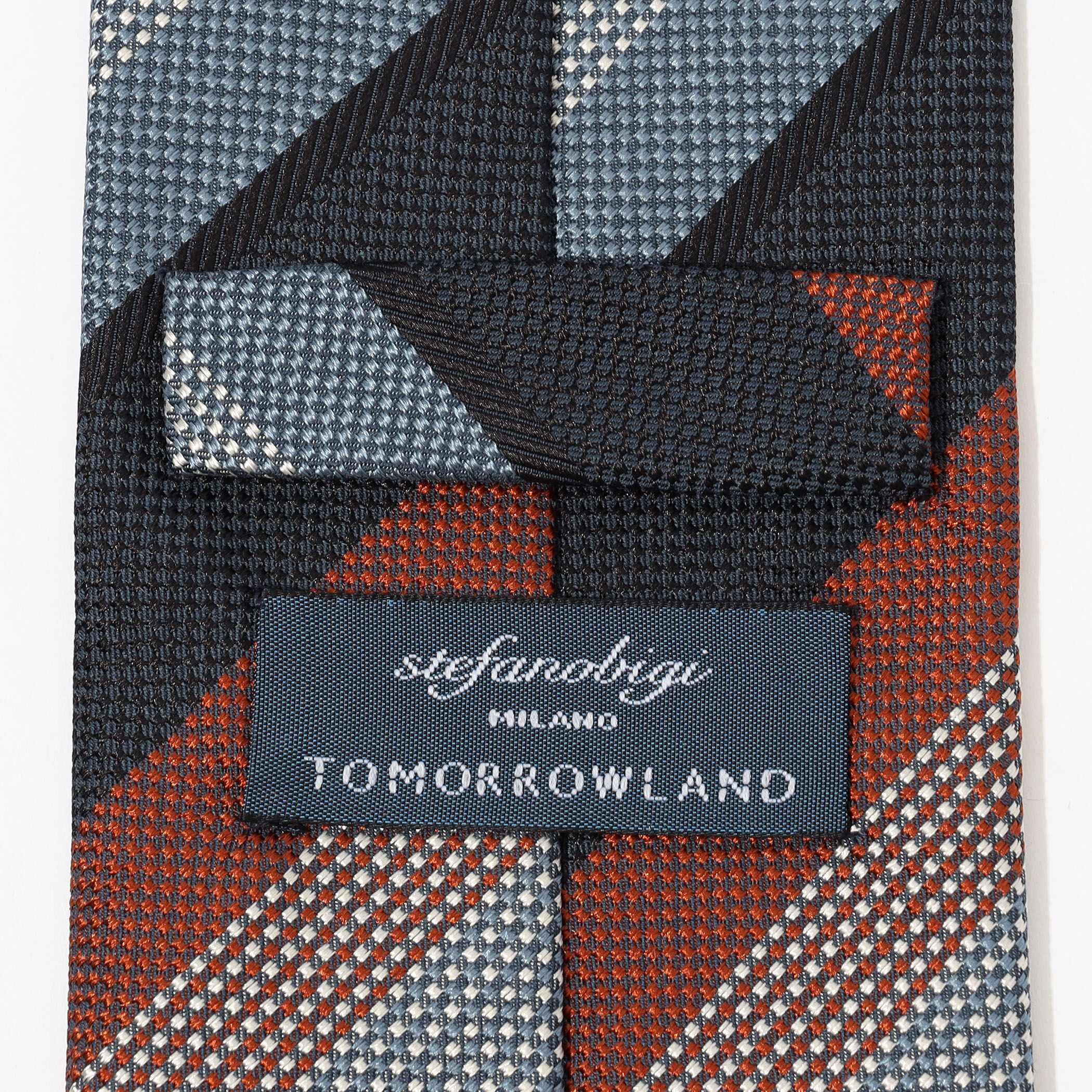 STEFANO BIGI コットンシルク レジメンタルストライプ ネクタイ