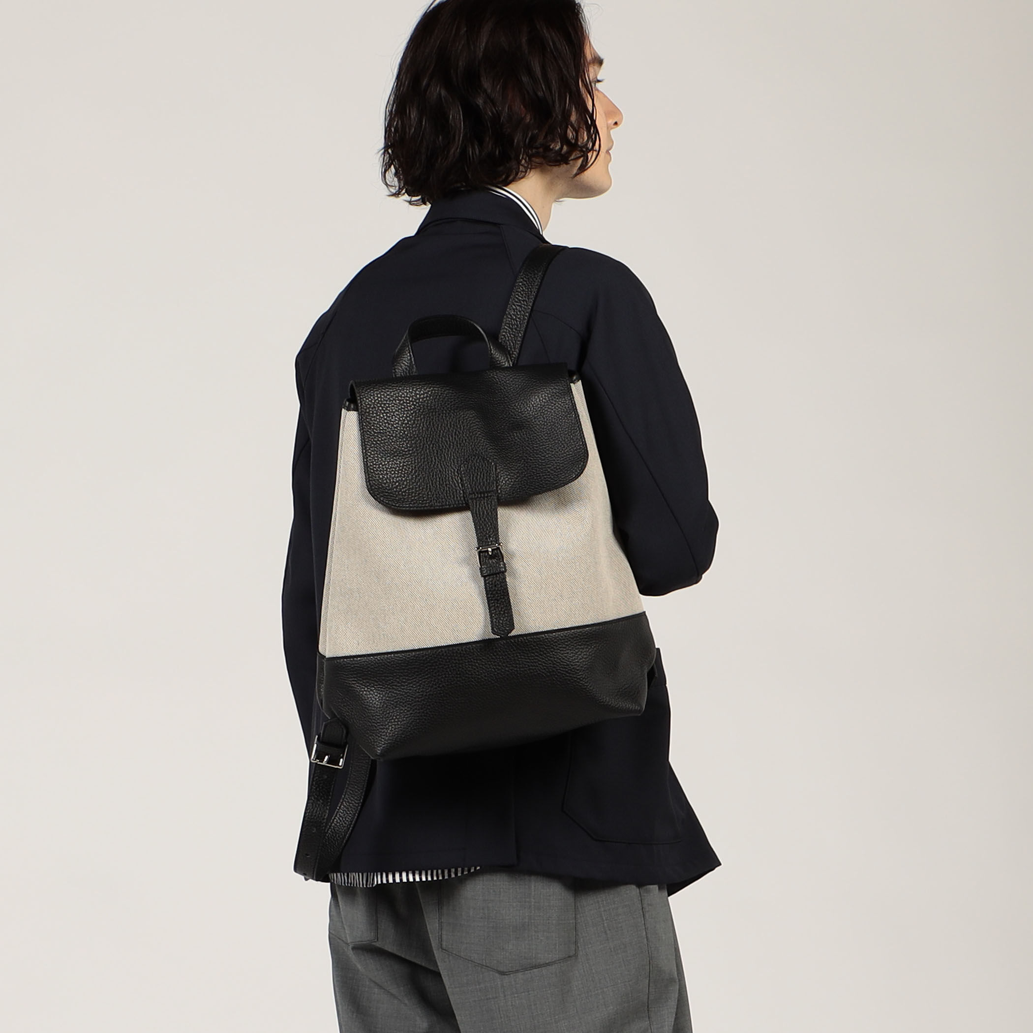 ★日本の職人技★ et Charles Charlus バックパック レザーコンビ MARCEL バッグ