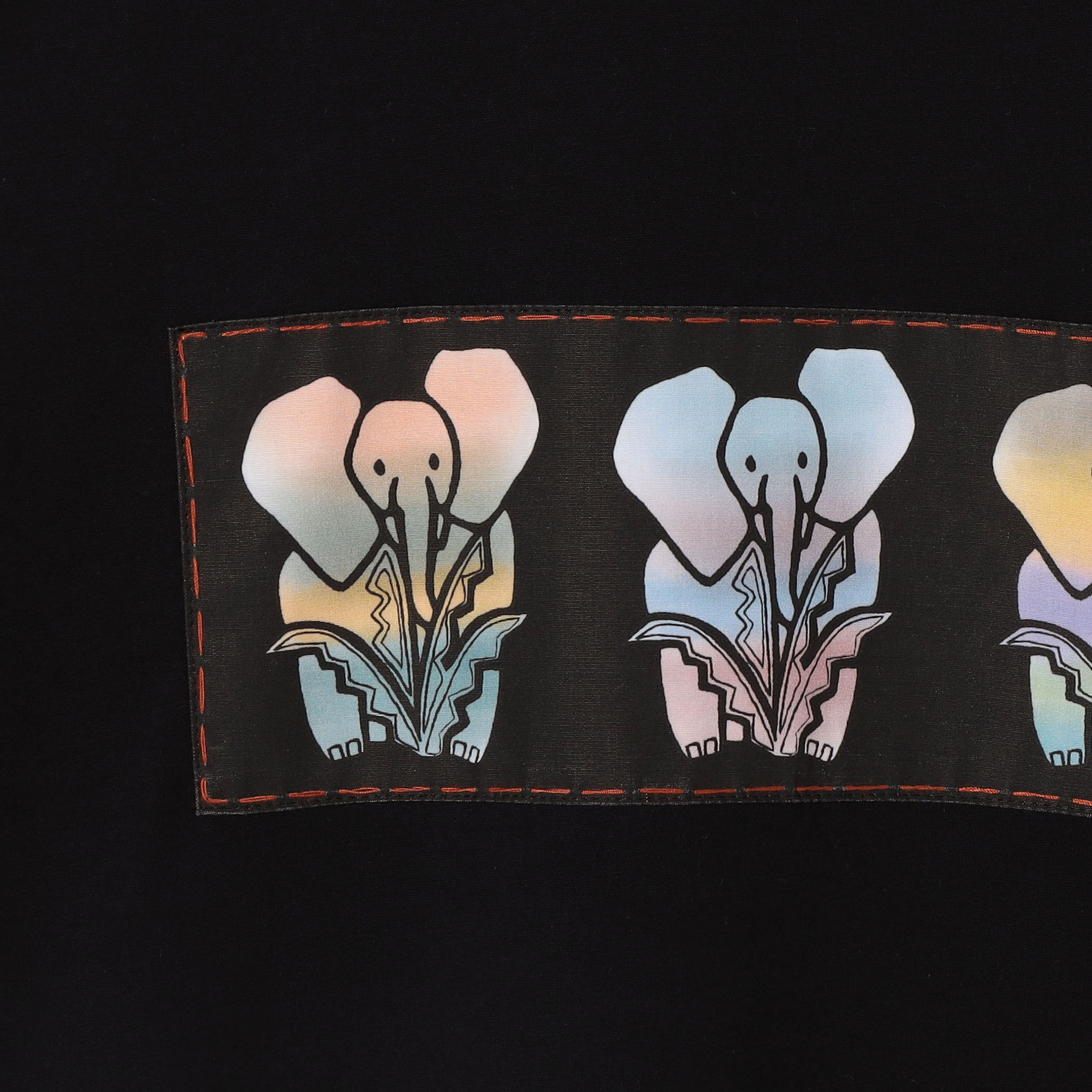 CABaN スビンコットン ELEPHANTグラデーションプリントTシャツ