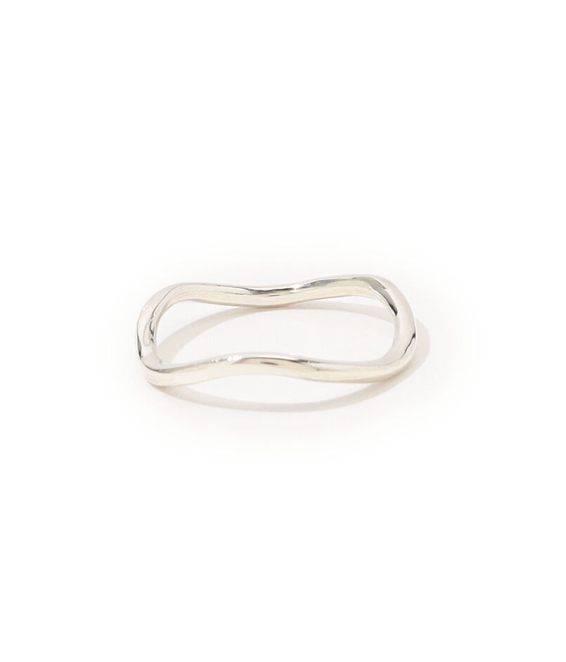 le solides simple wavy リング