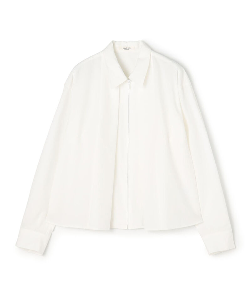 【WEB先行予約】コットンタイプライター ジップブラウス