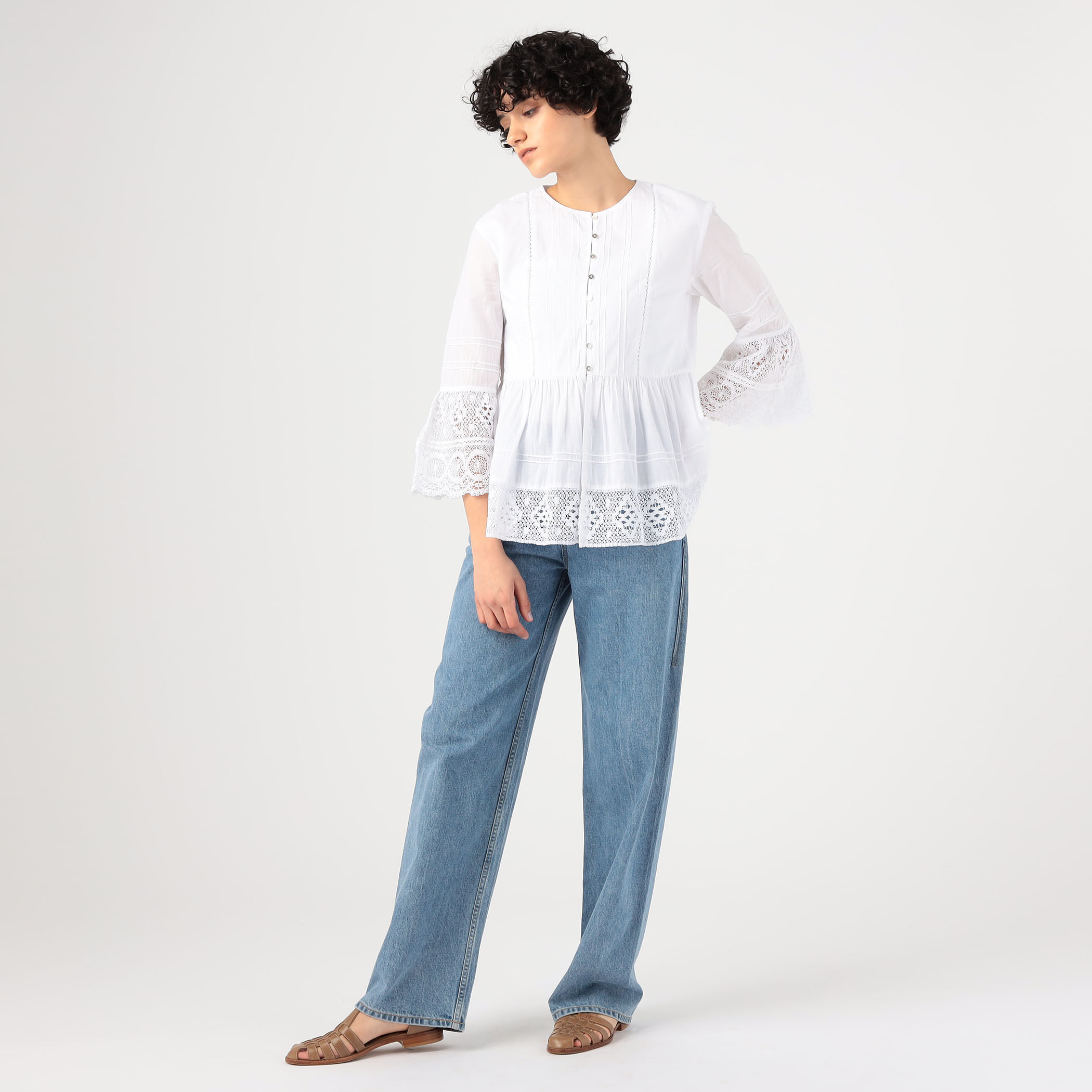 別注】ne Quittez pas BLACK × TOMORROWLAND レースコンビブラウス｜トゥモローランド 公式通販