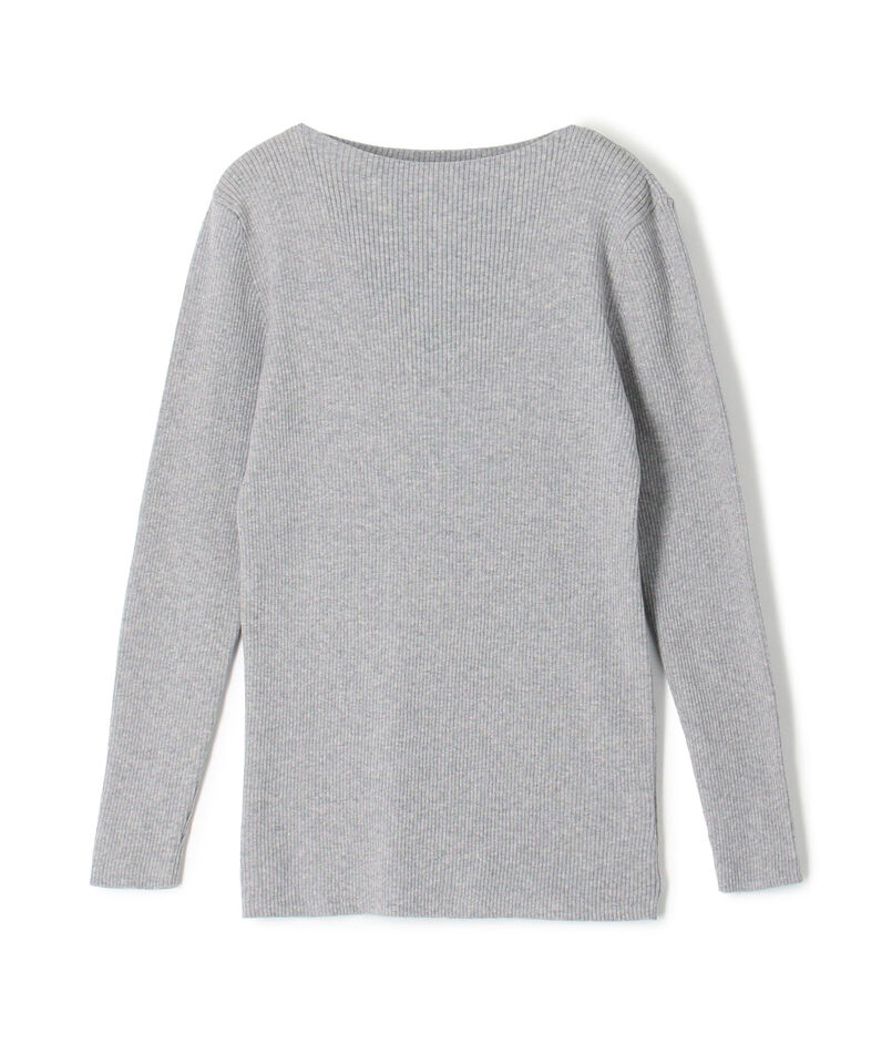 ギザコットンリブ ボートネックプルオーバー