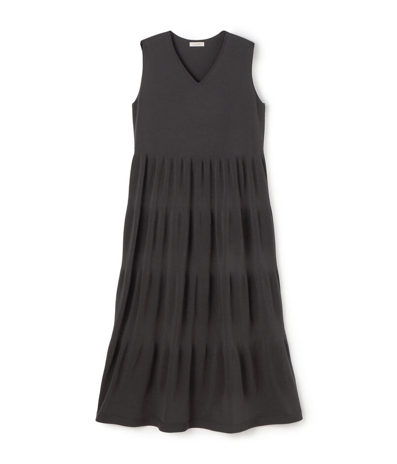 ドライポリエステルコットン ティアードワンピース