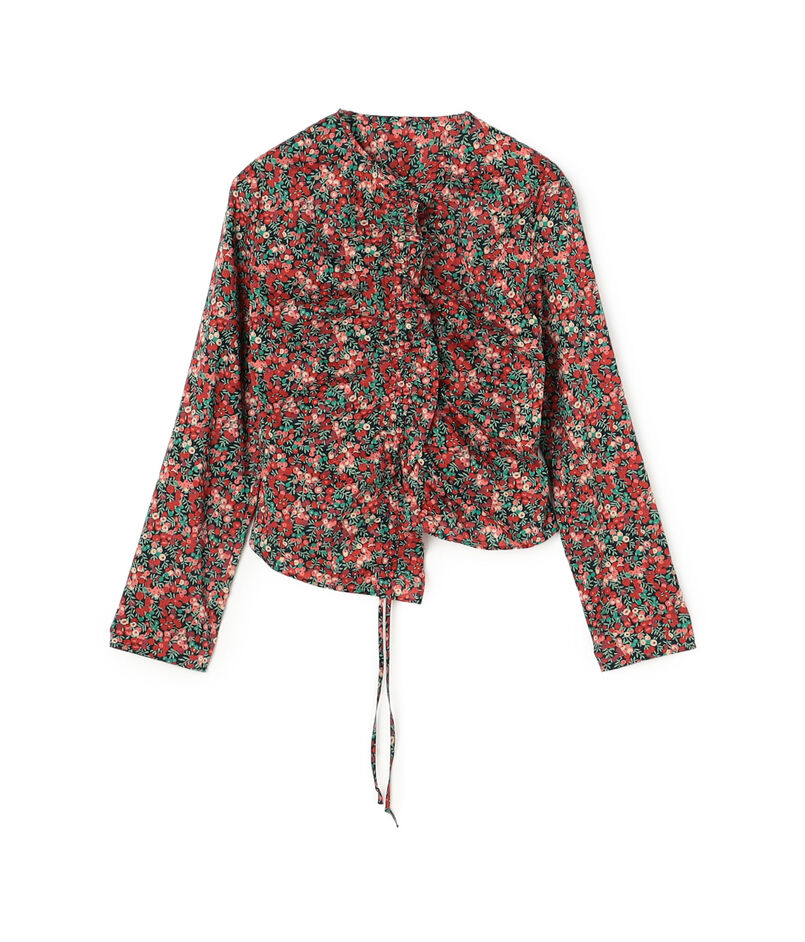スプリングリバティプリント ギャザーブラウス