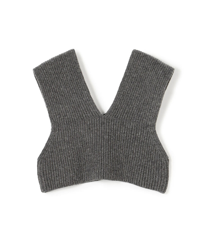 HYKE RIBBED CROPPED VEST