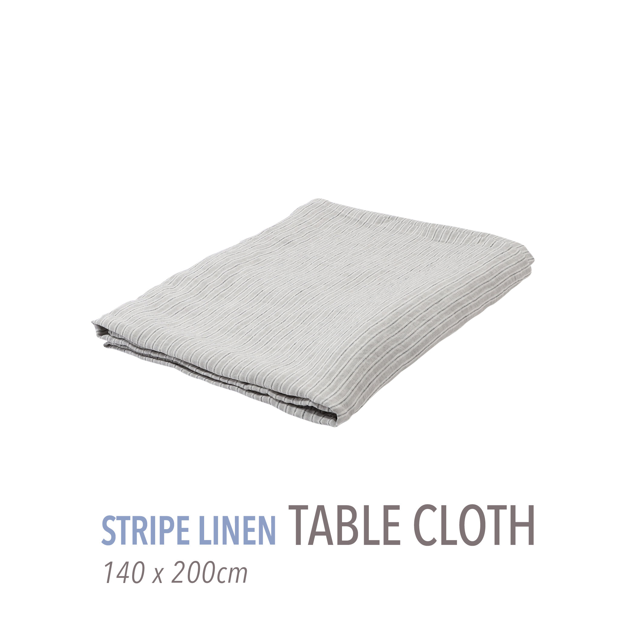 ストライプリネン テーブルクロス（140cm X 200cm）｜トゥモローランド