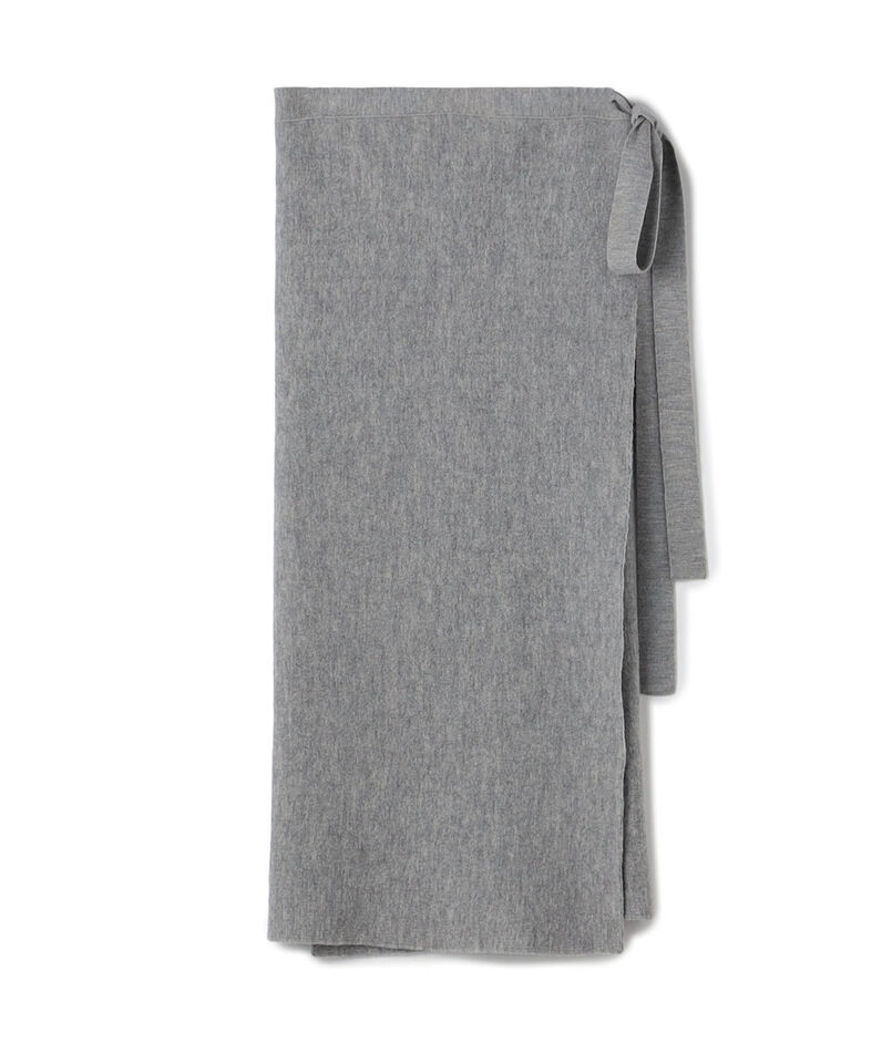 ウールジャカード ラップスカート