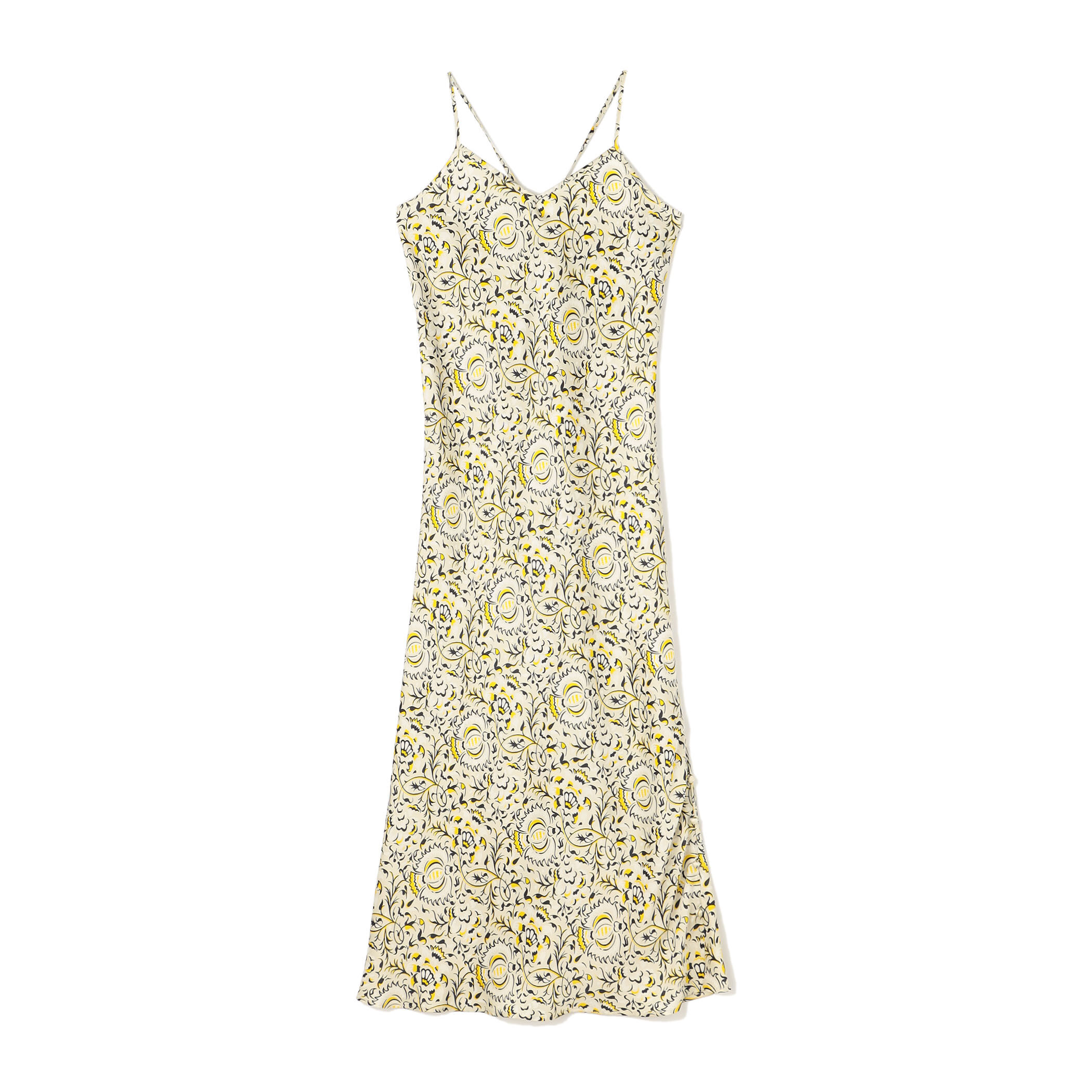 ポリエステルプリント ナローキャミソールワンピース