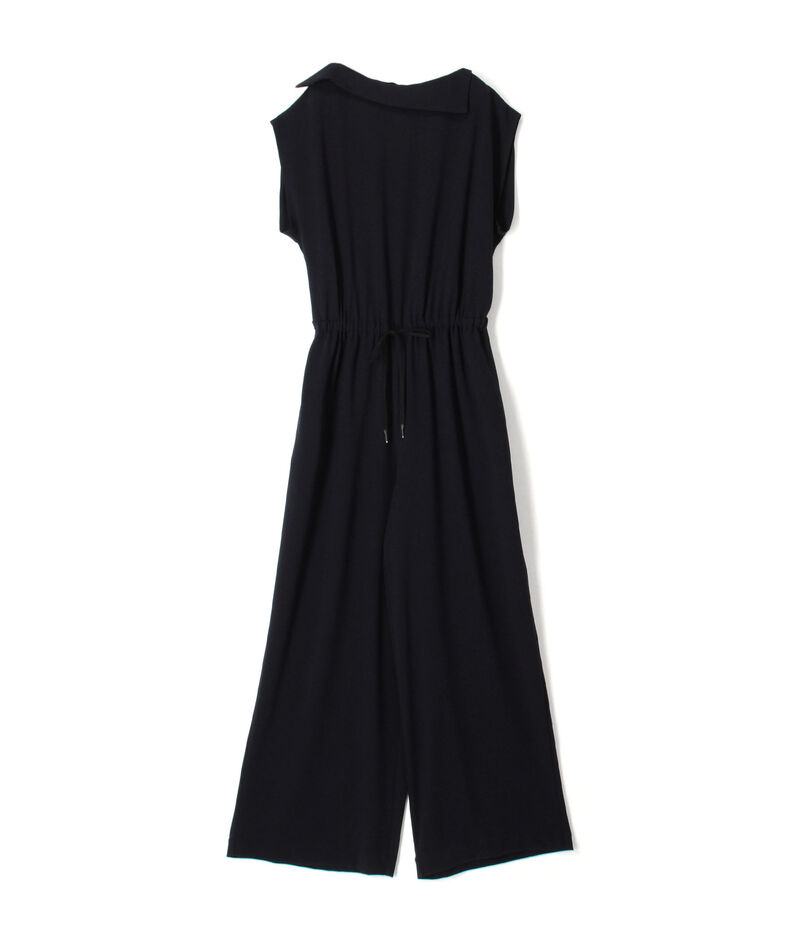 【WEB先行予約】ジャージーライクジョーゼット アシメカラーオールインワン