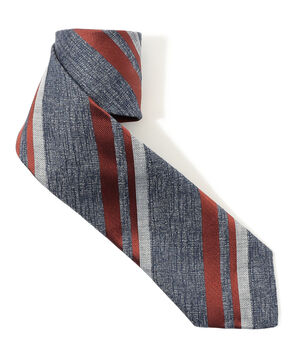 STEFANO BIGI シルクリネン レジメンタル ネクタイ