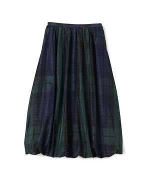 シルクタフタチェック バルーンスカート