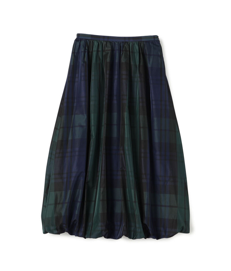 シルクタフタチェック バルーンスカート