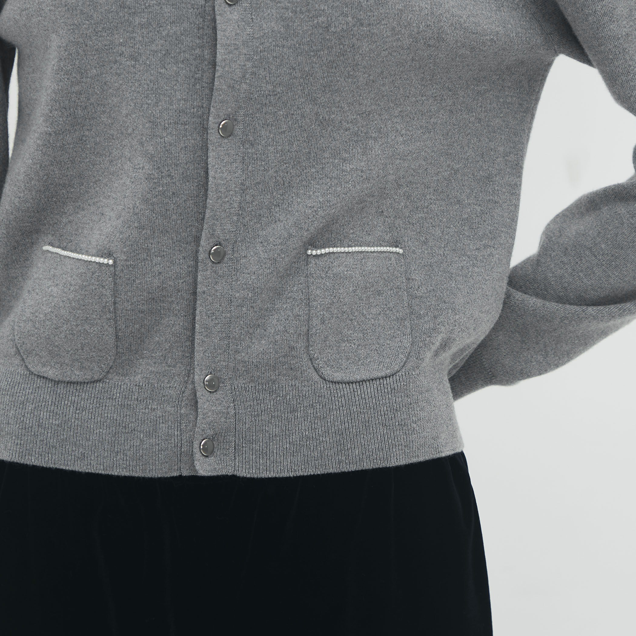 コットンカシミヤ パールポケットカーディガン｜トゥモローランド 公式通販