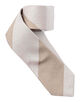 Seaward＆Stearn シルクネップ ワイドレジメンタルストライプネクタイ