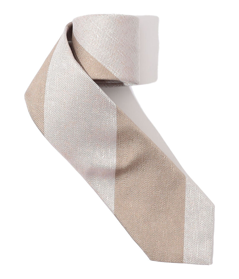 Seaward＆Stearn シルクネップ ワイドレジメンタルストライプネクタイ