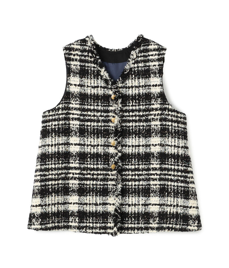 オーロラグレンチェック Vカラージレ