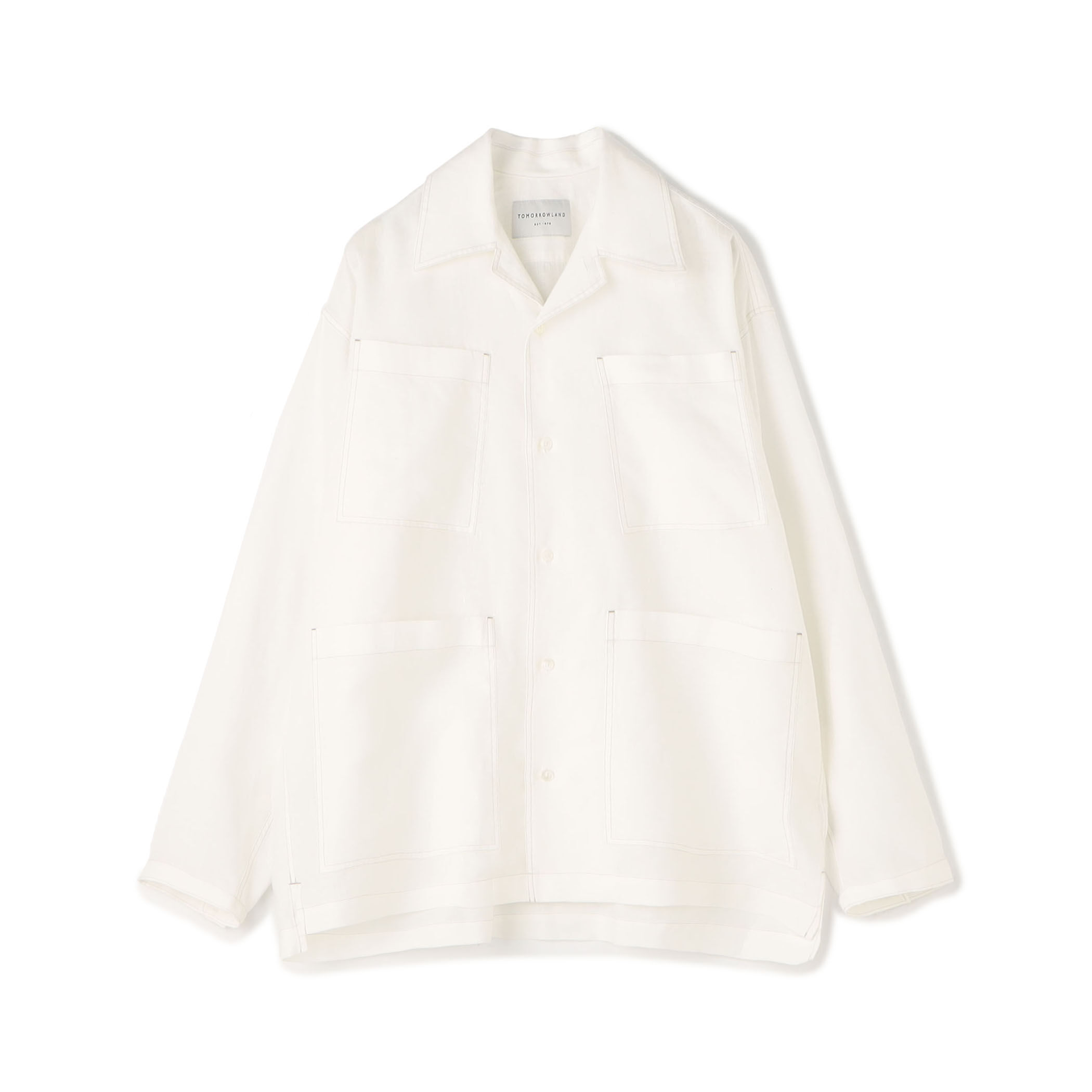 □リネン 4ポケット サファリシャツ｜トゥモローランド 公式通販
