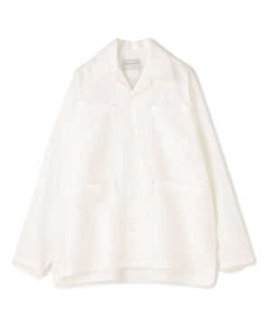 ■リネン 4ポケット サファリシャツ