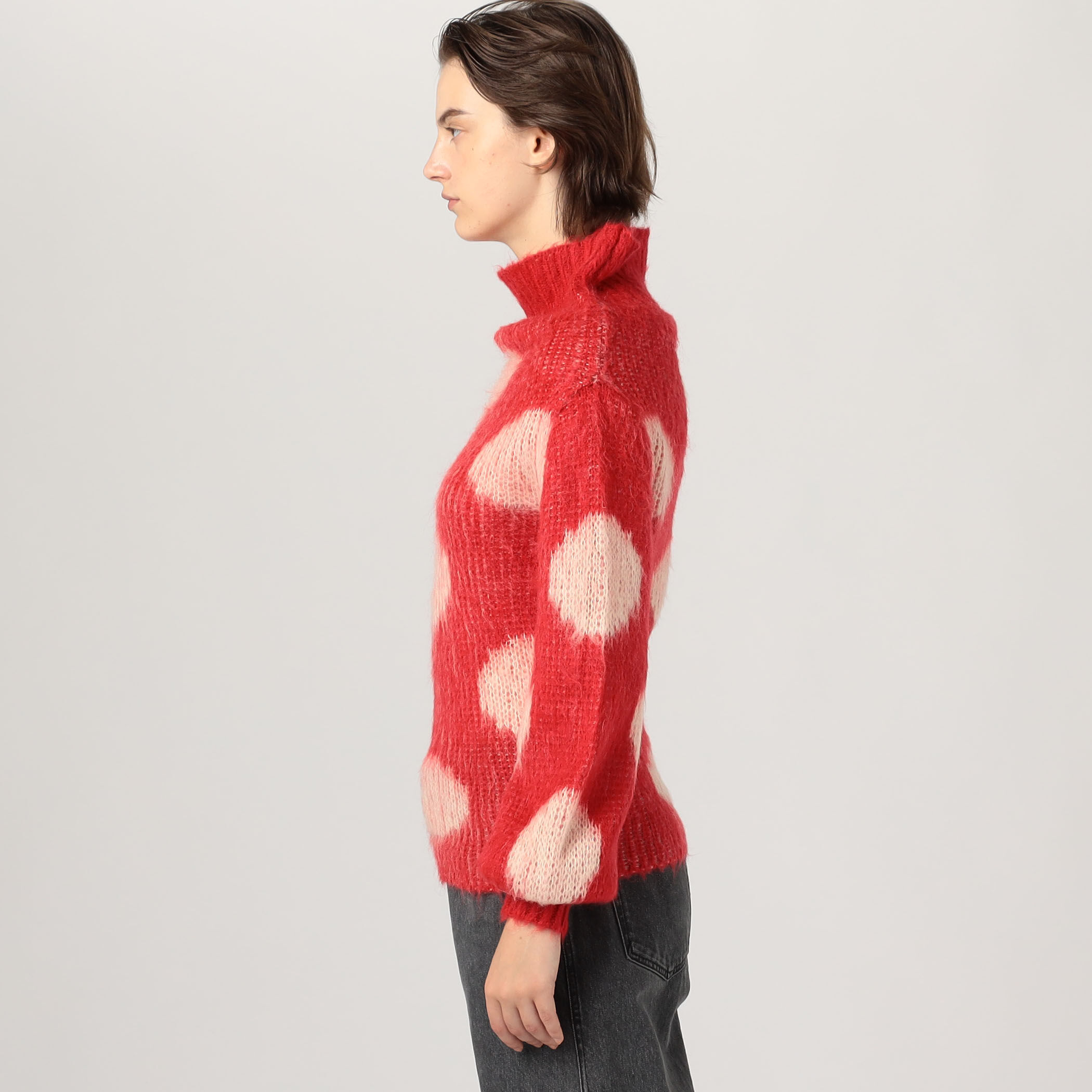 ✨ほぼ新品✨MARNI✨モヘヤ✨クルーネック セーター✨RED ✨ほぼ新品✨MARNI✨モヘヤ✨クルーネック セーター✨RED