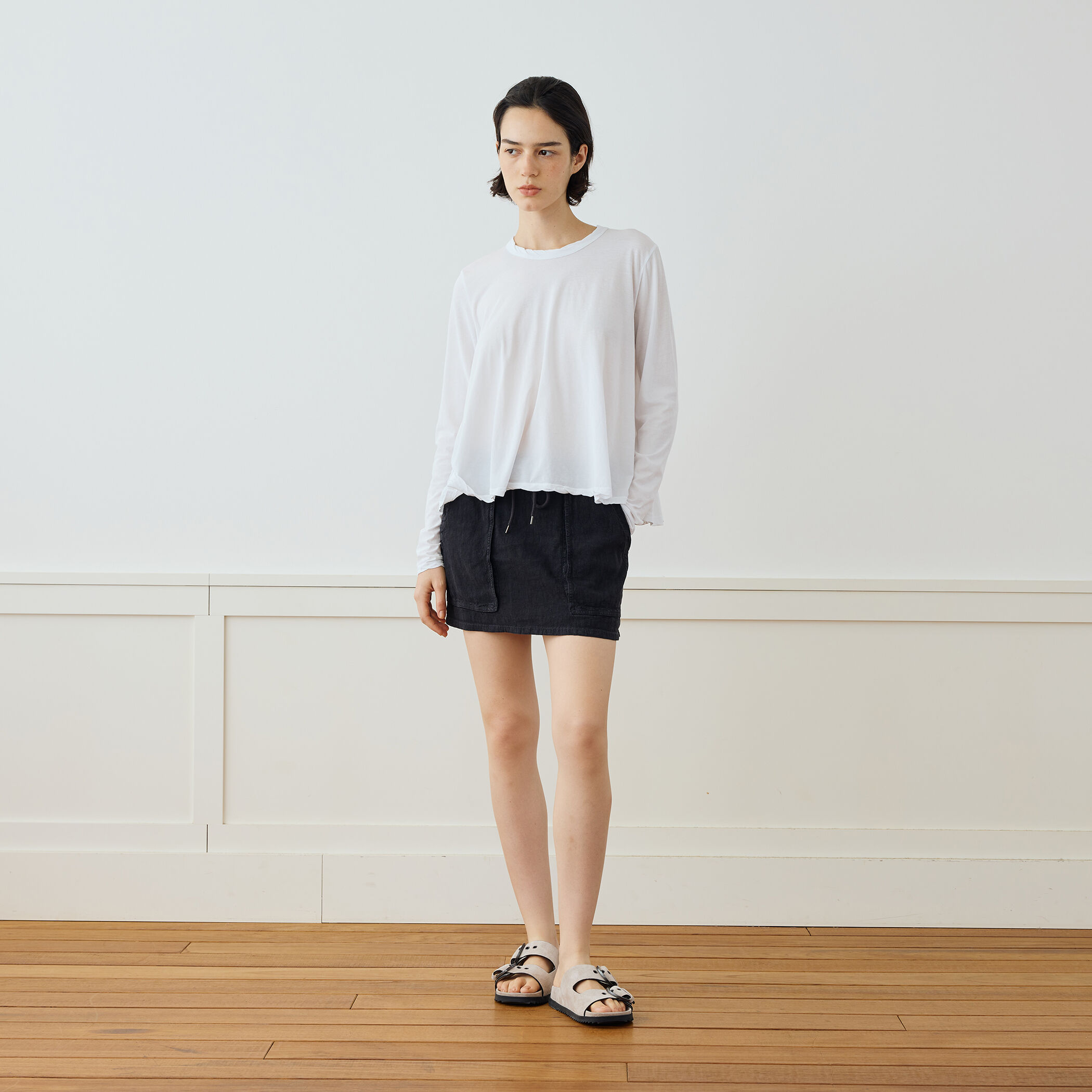 リネンブレンド ユーティリティミニスカート WLVI5997