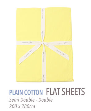 プレーンコットン フラットシーツ（セミダブル～ダブル）