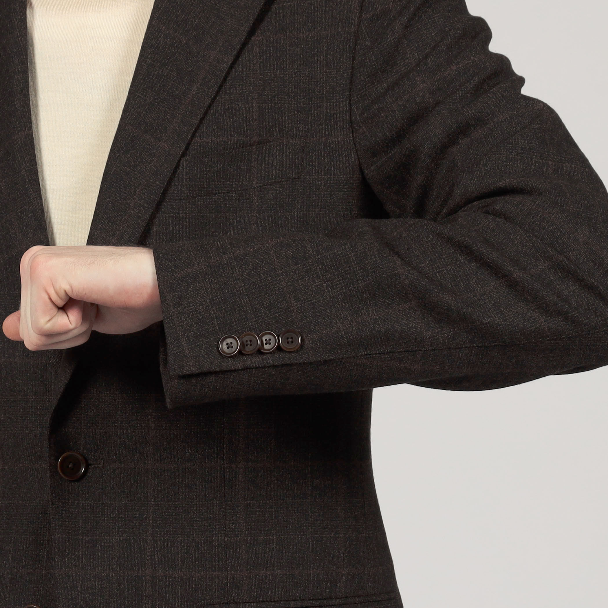 ウールナチュラルストレッチ シングルブレステッド 2Bジャケット DRAGO