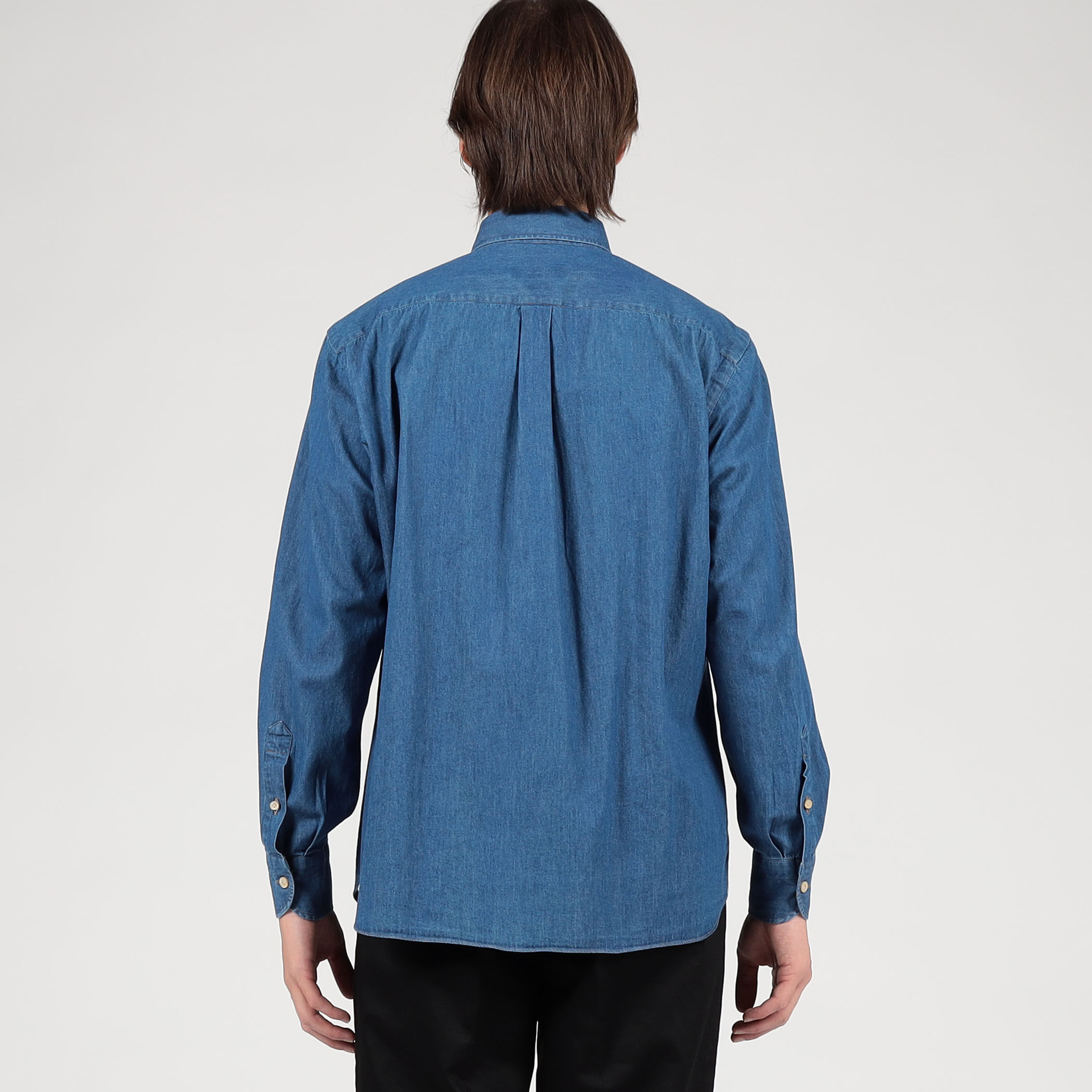 □TOMORROWLAND PILGRIM コットンデニム ボタンダウンシャツ