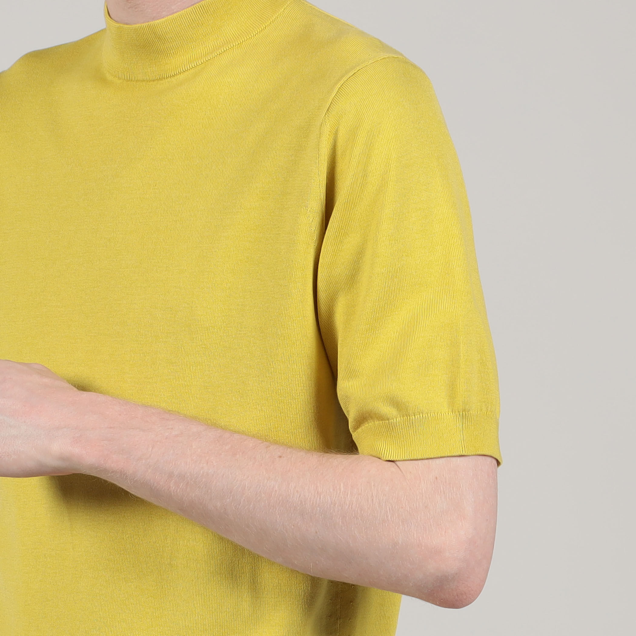 □シルクコットン モックネックプルオーバー SESIA