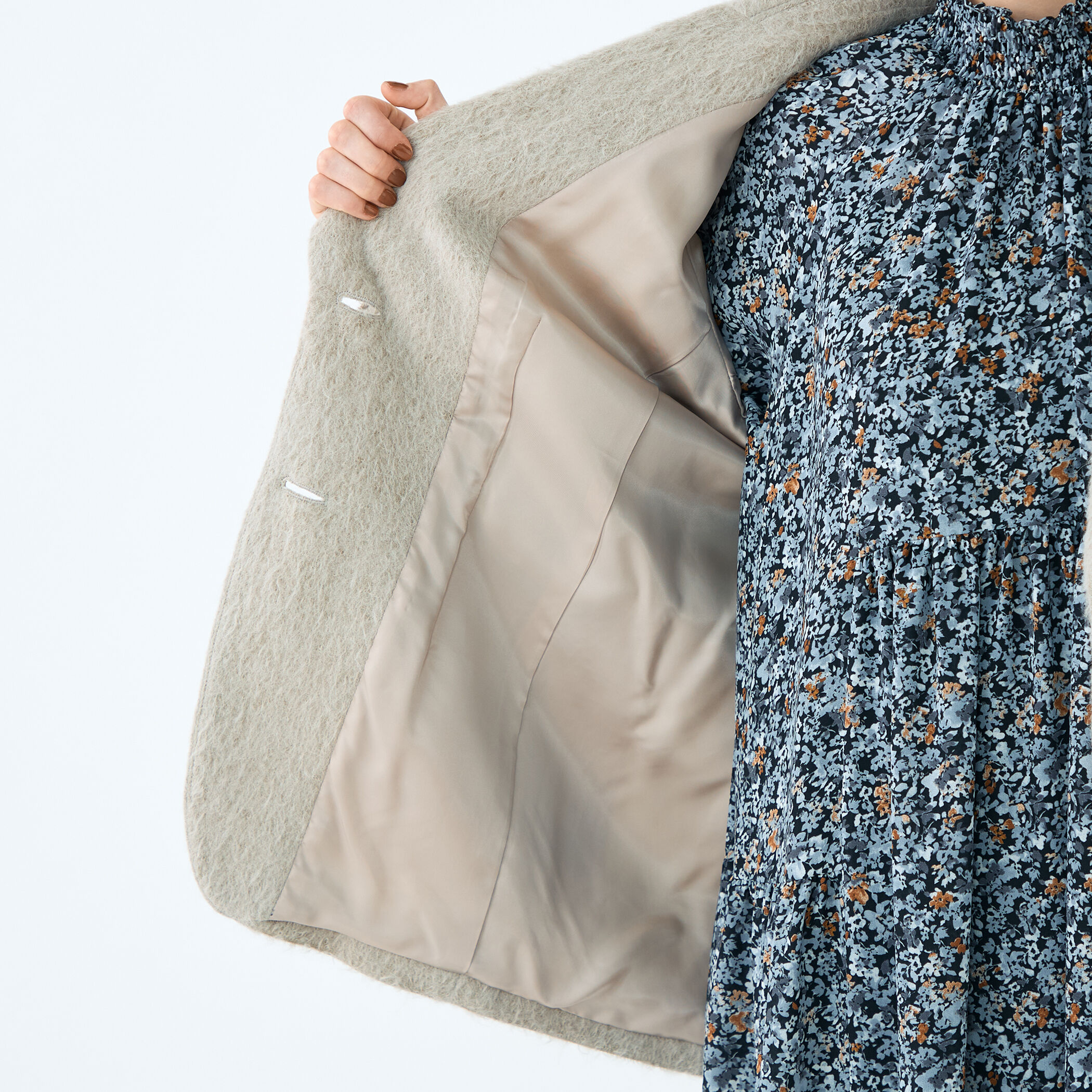 ライトアルパカシャギー テーラードジャケット