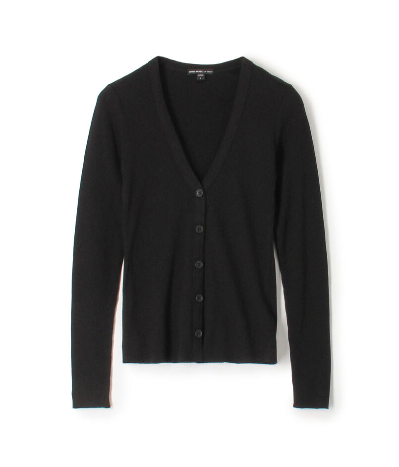 コットンカシミヤリブ Vネックカーディガン WTTR2592