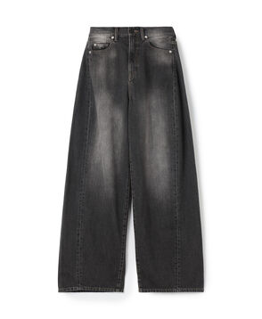 ブラックデニム バルーンパンツ