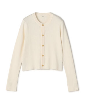 コットンリブ クルーネックカーディガン