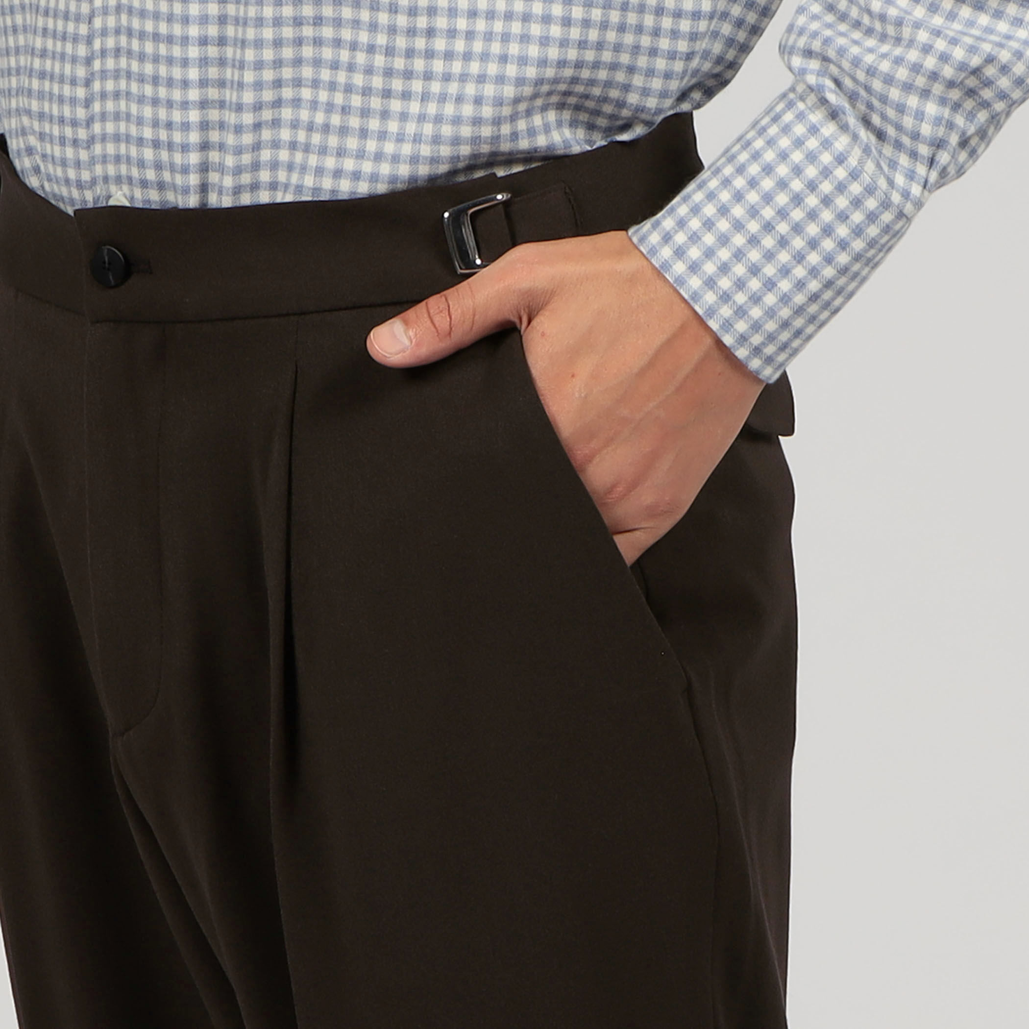 Cellar Door◇スラックスパンツ/48/ポリエステル/BRW/ワンプリーツ