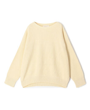 コットンカノコ ボートネックプルオーバー