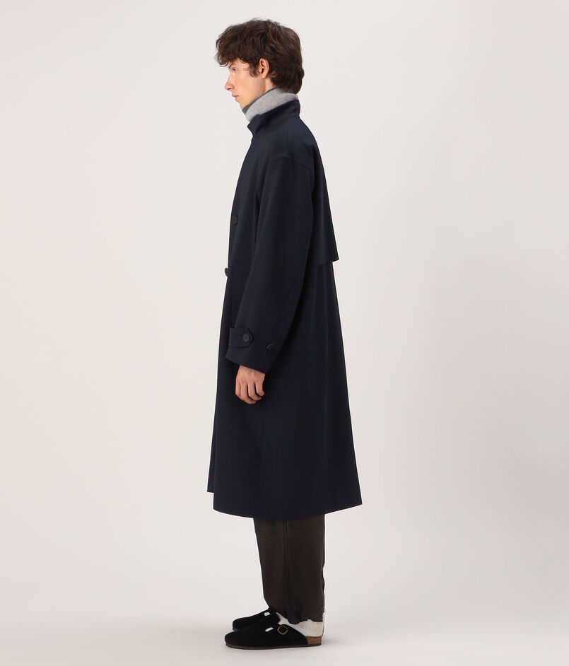 ウールギャバジンスタンドカラー トレンチコート｜トゥモローランド  
