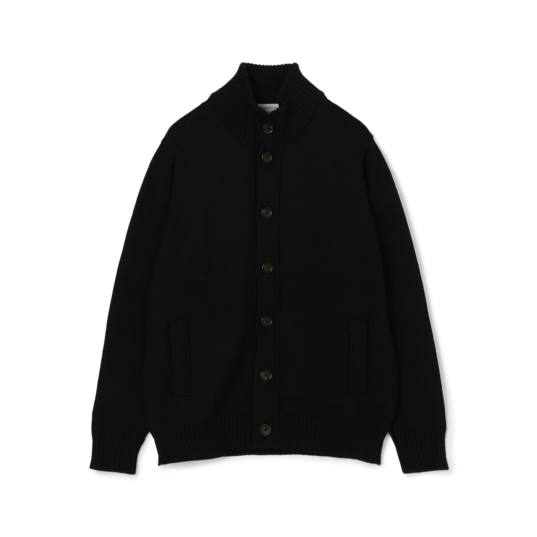 TOMORROWLAND tricot ウール スタンドカラーニットカーディガン