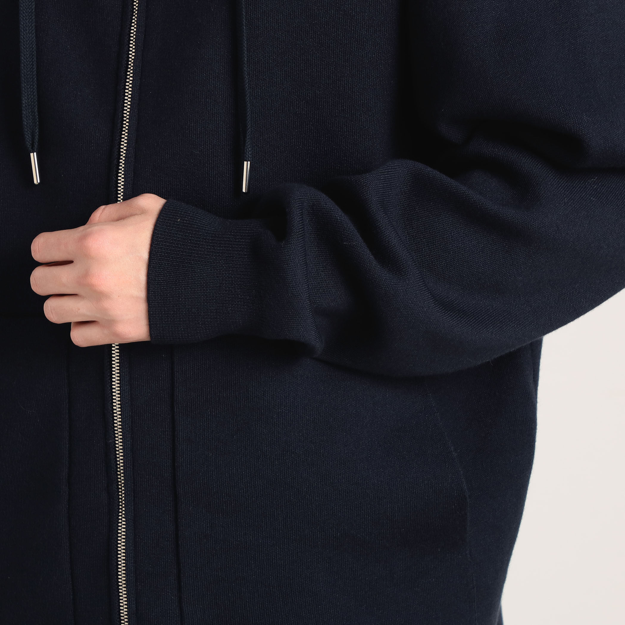 CABaN コットンカシミヤジップアップパーカー ブラック Sサイズ CABaN コットンカシミヤ ジップパーカ | CABaN/キャバン