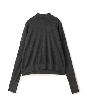 カシミヤシルク モックネックプルオーバー