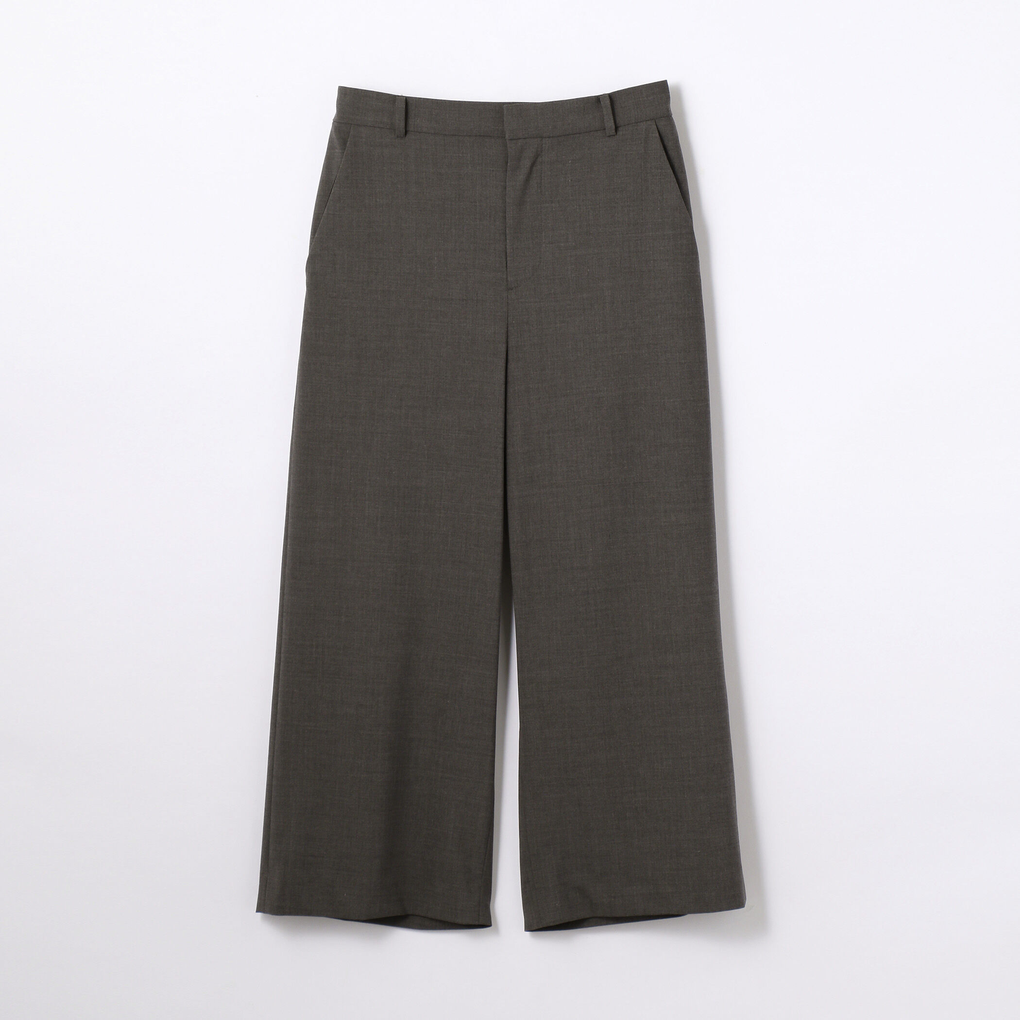 ウールストレッチ ワイドクロップドパンツ｜トゥモローランド 公式通販