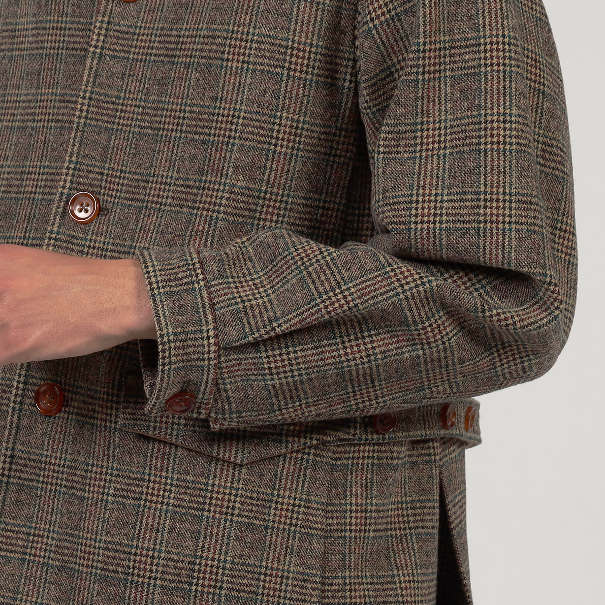 ウールナイロンポリウレタン 2WAYストレッチ ハーフコート