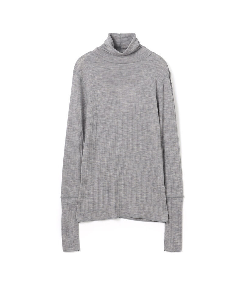 ウールリブ タートルネックプルオーバー