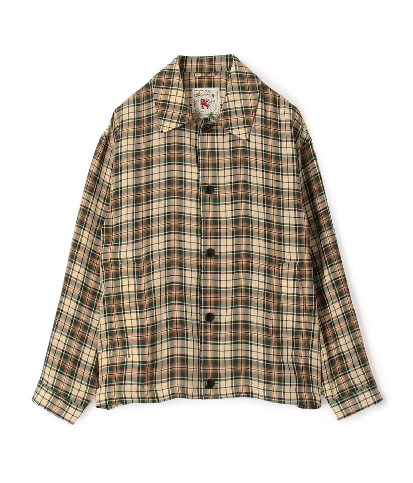 ビスコースタフタ シャツブルゾン