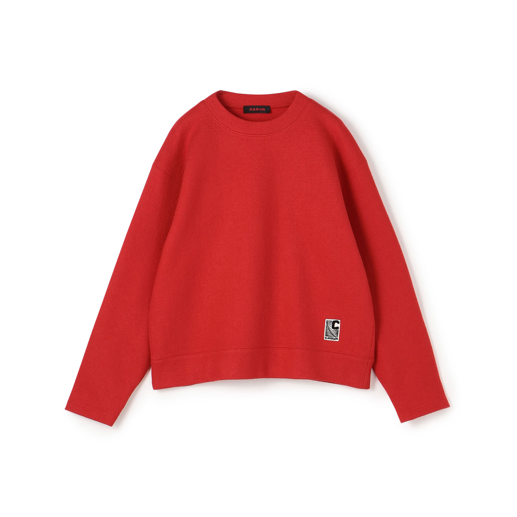 CABaN ウールコットンダブルフェイス クルーネックプルオーバー