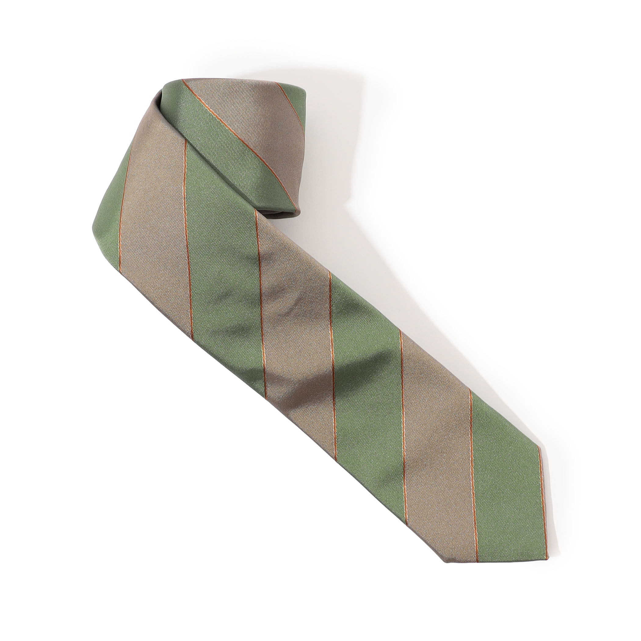 TOMORROWLAND シルク レジメンタルストライプ ナローネクタイ