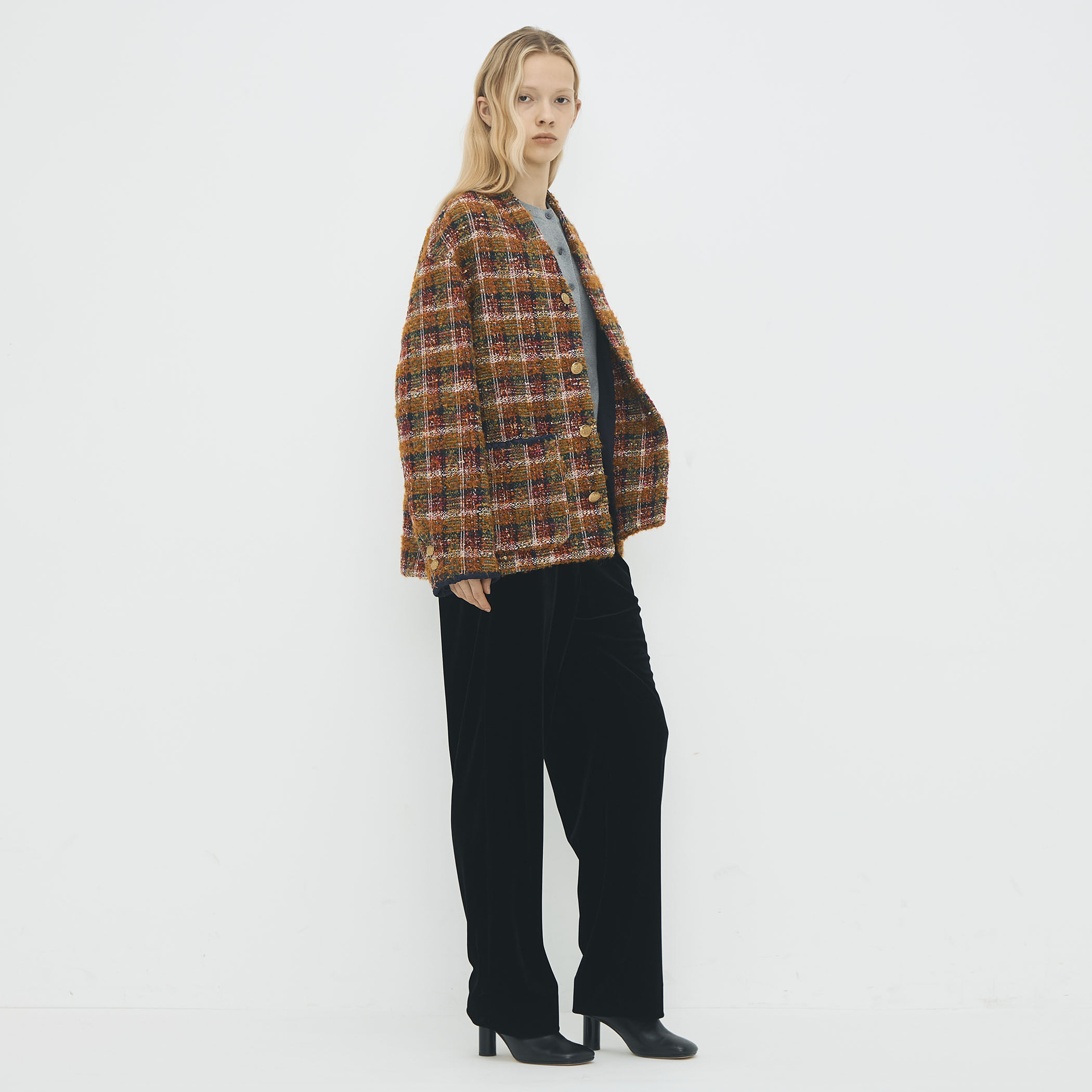 CABaN ループツイード ノーカラージャケット｜トゥモローランド 公式通販