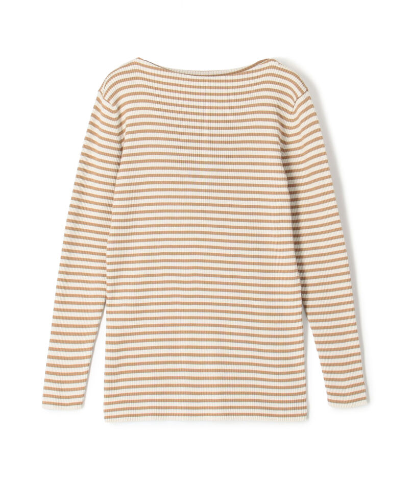 ギザコットンリブ ボートネックプルオーバー