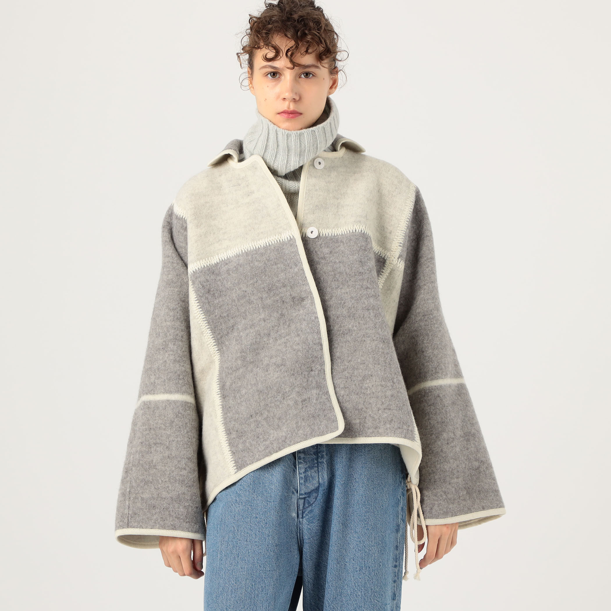 高身長 カットジョーゼットピンタックストレートパンツ （トール